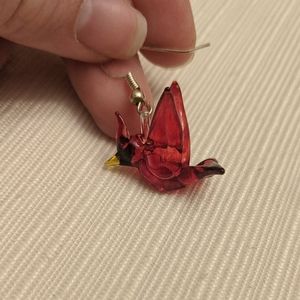 cardinal dangle earrings